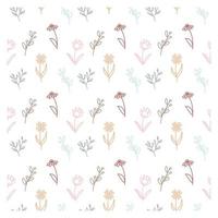 transparent fancy floral seamless pattern in color vector