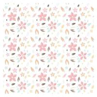 transparent fancy floral seamless pattern in color vector