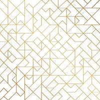 Golden art deco seamless pattern background with shiny lines vector