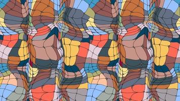 Stained glass texture, abstract colorful mosaic vector background