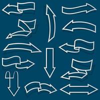 Arrows from Paper outline vector