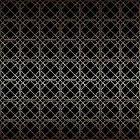Linear Golden and black art deco geometric seamless pattern vector