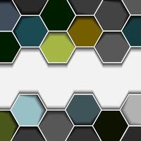 Abstract hexagon border vector