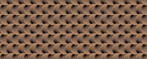 Black and golden circular optical pattern, gold geometric background vector