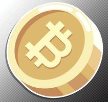 ilustración de bitcoin en estilo plano vector