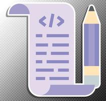 Coding script illustration in flat style vector