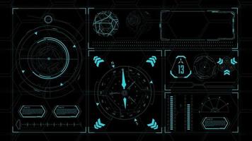 Interface HUD digital technology of the future video