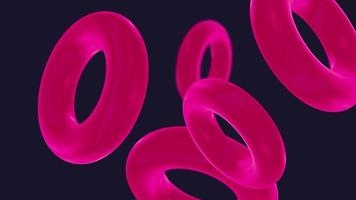 3D pink ring background video