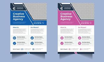 Corporate business flyer design, digital marketing agency premium vector