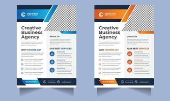 Corporate business flyer design, digital marketing agency premium vector