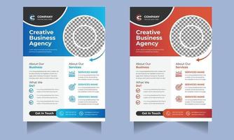 Corporate business flyer design, digital marketing agency premium vector