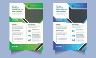 Corporate business flyer design, digital marketing agency premium vector