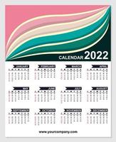 año calendario 2022 diseño, vector, formato de archivo eps. vector