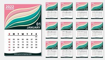 calendar year 2022 design, vector, eps file format. vector