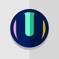 Letter font icon and logo template. New design and elegant typographic concept. Multy Colour. File EPS. vector