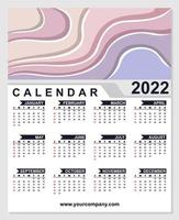 calendar year 2022 design, vector, eps file format. vector