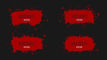 Set Of Red Ink Blood Frame Design Template vector