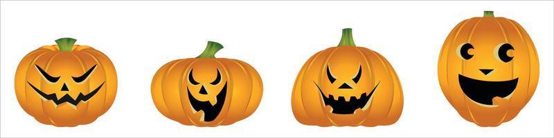 Halloween Pumpkins Collection vector