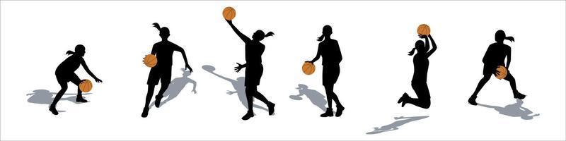 Woman Sports Silhouettes vector