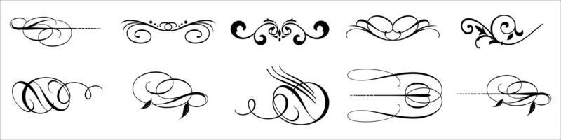 decorative corners vector isolated on white background