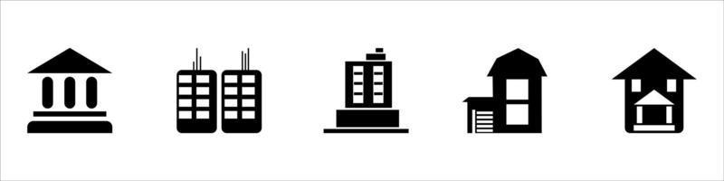 vector buildings icons