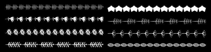 colección de vectores de bordes dibujados a mano en estilo boceto
