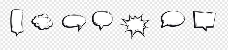 Blank comic books speech bubbles. vector