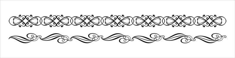 Borders and dividers decorative ornate elements vector