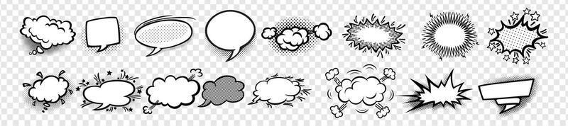 Speech bubbles set vector