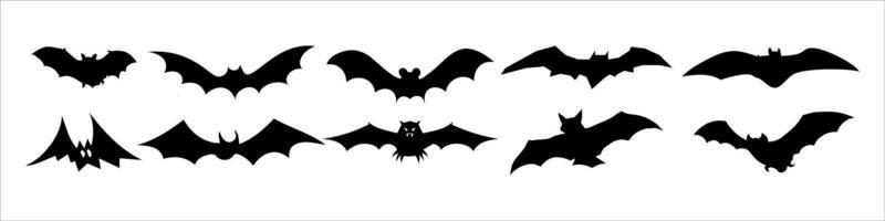 bat icons set vector