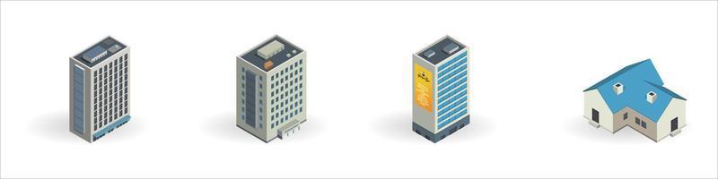 Vector buildings set