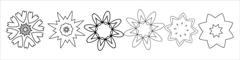 Hand drawn star sketch illustrations vector