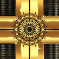 abstract geometric 3d background with realistic gold effect vector