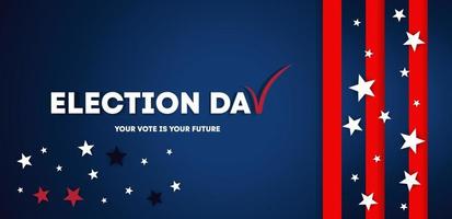 diseño de banner de votación del día de las elecciones vector