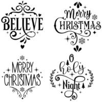typography of Christmas icon