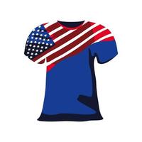 bandera americana en camisa vector