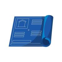architecture blueprint roll vector