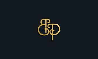 Luxury fashion initial letter BP logo. vector