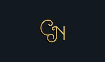 Luxury fashion initial letter CN logo. vector