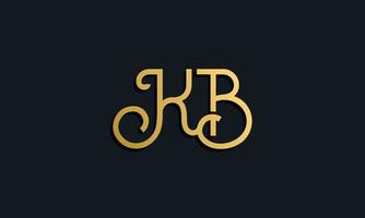 Luxury fashion initial letter KB logo. vector