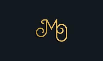 Luxury fashion initial letter MO logo. vector