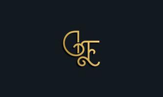 Luxury fashion initial letter DE logo. vector