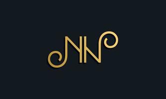 Luxury fashion initial letter NN logo. vector