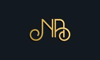Luxury fashion initial letter NA logo. vector