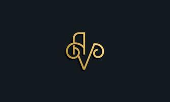 Luxury fashion initial letter AV logo. vector