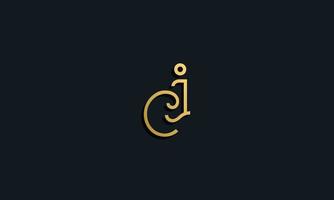 Luxury fashion initial letter CI logo. vector