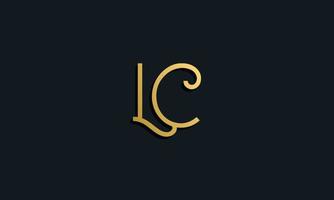 logotipo de la letra inicial de la moda de lujo lc.