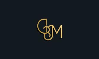 Luxury fashion initial letter DM logo. vector