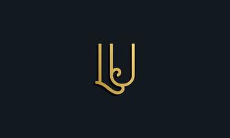 Luxury fashion initial letter LU logo. vector