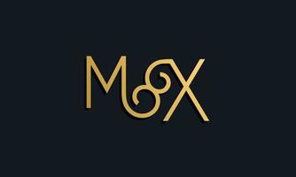 Luxury fashion initial letter MX logo. vector